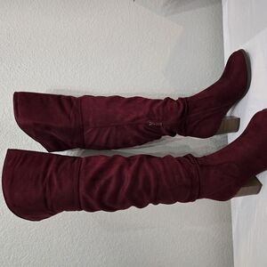 Women's Kaison Stacked Heel Over The Knee Boots From Macys
